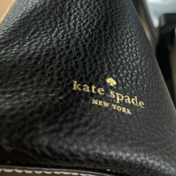 Kate Spade Houston Black Bag Cream Woven Tote - Picture 2 of 9